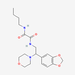 molecular formula C19H27N3O5 B6520400 N'-[2-(2H-1,3-benzodioxol-5-yl)-2-(morpholin-4-yl)ethyl]-N-butylethanediamide CAS No. 896350-83-7