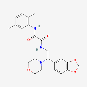 molecular formula C23H27N3O5 B6520428 N'-[2-(2H-1,3-benzodioxol-5-yl)-2-(morpholin-4-yl)ethyl]-N-(2,5-dimethylphenyl)ethanediamide CAS No. 887218-63-5