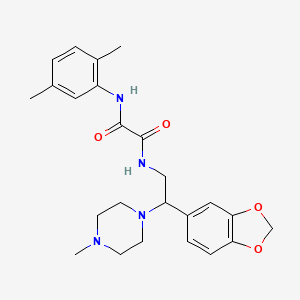 molecular formula C24H30N4O4 B6520447 N-[2-(2H-1,3-benzodioxol-5-yl)-2-(4-methylpiperazin-1-yl)ethyl]-N'-(2,5-dimethylphenyl)ethanediamide CAS No. 896343-31-0
