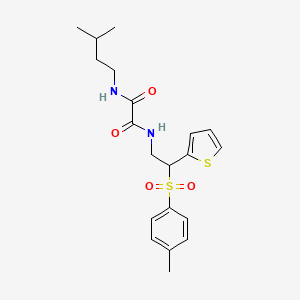 molecular formula C20H26N2O4S2 B6520509 N'-[2-(4-methylbenzenesulfonyl)-2-(thiophen-2-yl)ethyl]-N-(3-methylbutyl)ethanediamide CAS No. 896339-96-1