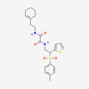 molecular formula C23H28N2O4S2 B6520536 N'-[2-(cyclohex-1-en-1-yl)ethyl]-N-[2-(4-methylbenzenesulfonyl)-2-(thiophen-2-yl)ethyl]ethanediamide CAS No. 896342-50-0