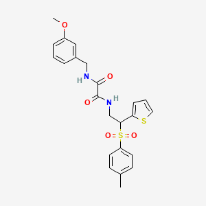 molecular formula C23H24N2O5S2 B6520540 N'-[(3-methoxyphenyl)methyl]-N-[2-(4-methylbenzenesulfonyl)-2-(thiophen-2-yl)ethyl]ethanediamide CAS No. 896343-70-7