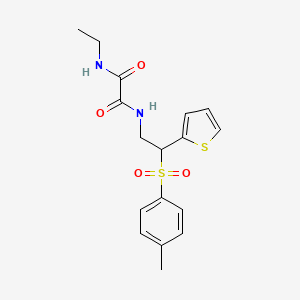 molecular formula C17H20N2O4S2 B6520561 N-ethyl-N'-[2-(4-methylbenzenesulfonyl)-2-(thiophen-2-yl)ethyl]ethanediamide CAS No. 896315-87-0
