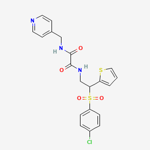 N-[2-(4-chlorobenzenesulfonyl)-2-(thiophen-2-yl)ethyl]-N'-[(pyridin-4-yl)methyl]ethanediamide