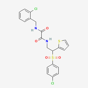 N-[2-(4-chlorobenzenesulfonyl)-2-(thiophen-2-yl)ethyl]-N'-[(2-chlorophenyl)methyl]ethanediamide