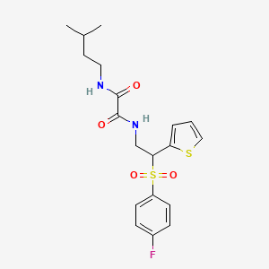 N'-[2-(4-fluorobenzenesulfonyl)-2-(thiophen-2-yl)ethyl]-N-(3-methylbutyl)ethanediamide