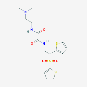 molecular formula C16H21N3O4S3 B6520687 N-[2-(dimethylamino)ethyl]-N'-[2-(thiophen-2-yl)-2-(thiophene-2-sulfonyl)ethyl]ethanediamide CAS No. 896333-97-4