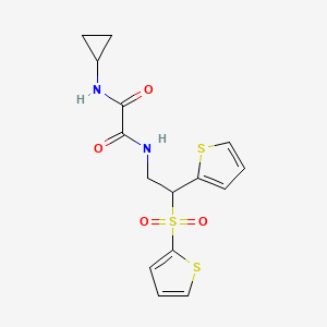 N-cyclopropyl-N'-[2-(thiophen-2-yl)-2-(thiophene-2-sulfonyl)ethyl]ethanediamide