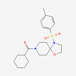 molecular formula C21H30N2O4S B6520721 8-cyclohexanecarbonyl-4-(4-methylbenzenesulfonyl)-1-oxa-4,8-diazaspiro[4.5]decane CAS No. 896379-51-4