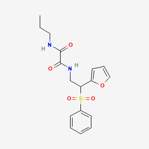 N'-[2-(benzenesulfonyl)-2-(furan-2-yl)ethyl]-N-propylethanediamide