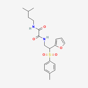 molecular formula C20H26N2O5S B6520805 N'-[2-(furan-2-yl)-2-(4-methylbenzenesulfonyl)ethyl]-N-(3-methylbutyl)ethanediamide CAS No. 896321-55-4