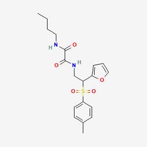 molecular formula C19H24N2O5S B6520811 N-butyl-N'-[2-(furan-2-yl)-2-(4-methylbenzenesulfonyl)ethyl]ethanediamide CAS No. 896321-99-6