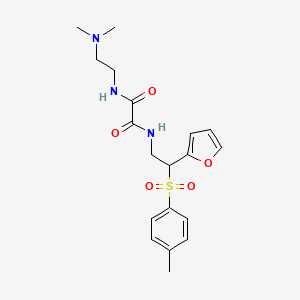 molecular formula C19H25N3O5S B6520814 N-[2-(dimethylamino)ethyl]-N'-[2-(furan-2-yl)-2-(4-methylbenzenesulfonyl)ethyl]ethanediamide CAS No. 887216-32-2