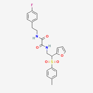 molecular formula C23H23FN2O5S B6520839 N'-[2-(4-fluorophenyl)ethyl]-N-[2-(furan-2-yl)-2-(4-methylbenzenesulfonyl)ethyl]ethanediamide CAS No. 896322-68-2