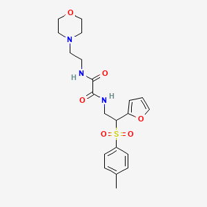 molecular formula C21H27N3O6S B6520843 N-[2-(furan-2-yl)-2-(4-methylbenzenesulfonyl)ethyl]-N'-[2-(morpholin-4-yl)ethyl]ethanediamide CAS No. 887216-47-9