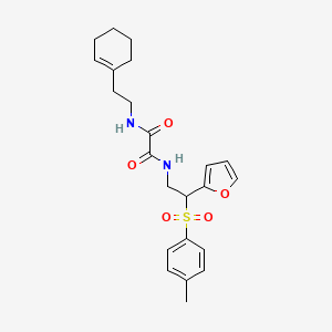 molecular formula C23H28N2O5S B6520847 N'-[2-(cyclohex-1-en-1-yl)ethyl]-N-[2-(furan-2-yl)-2-(4-methylbenzenesulfonyl)ethyl]ethanediamide CAS No. 896323-79-8