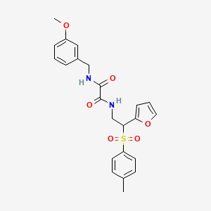 molecular formula C23H24N2O6S B6520871 N-[2-(furan-2-yl)-2-(4-methylbenzenesulfonyl)ethyl]-N'-[(3-methoxyphenyl)methyl]ethanediamide CAS No. 896324-83-7