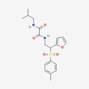 molecular formula C19H24N2O5S B6520883 N'-[2-(furan-2-yl)-2-(4-methylbenzenesulfonyl)ethyl]-N-(2-methylpropyl)ethanediamide CAS No. 896326-57-1