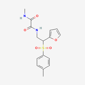 molecular formula C16H18N2O5S B6520885 N'-[2-(furan-2-yl)-2-(4-methylbenzenesulfonyl)ethyl]-N-methylethanediamide CAS No. 896326-16-2