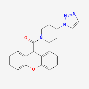 molecular formula C21H20N4O2 B6520949 4-(1H-1,2,3-triazol-1-yl)-1-(9H-xanthene-9-carbonyl)piperidine CAS No. 1795361-14-6