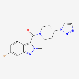 molecular formula C16H17BrN6O B6521014 6-bromo-2-methyl-3-[4-(1H-1,2,3-triazol-1-yl)piperidine-1-carbonyl]-2H-indazole CAS No. 1798519-50-2