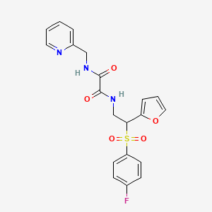 N-[2-(4-fluorobenzenesulfonyl)-2-(furan-2-yl)ethyl]-N'-[(pyridin-2-yl)methyl]ethanediamide