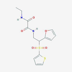 molecular formula C14H16N2O5S2 B6521101 N-ethyl-N'-[2-(furan-2-yl)-2-(thiophene-2-sulfonyl)ethyl]ethanediamide CAS No. 896320-54-0