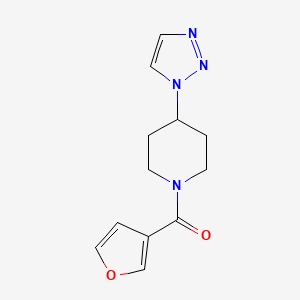 molecular formula C12H14N4O2 B6521131 1-(furan-3-carbonyl)-4-(1H-1,2,3-triazol-1-yl)piperidine CAS No. 1795361-35-1