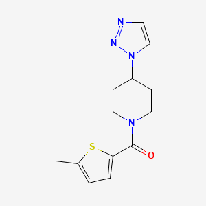 molecular formula C13H16N4OS B6521134 1-(5-methylthiophene-2-carbonyl)-4-(1H-1,2,3-triazol-1-yl)piperidine CAS No. 1795421-77-0