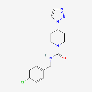 N-[(4-chlorophenyl)methyl]-4-(1H-1,2,3-triazol-1-yl)piperidine-1-carboxamide