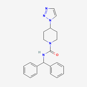 molecular formula C21H23N5O B6521167 N-(diphenylmethyl)-4-(1H-1,2,3-triazol-1-yl)piperidine-1-carboxamide CAS No. 1795479-95-6