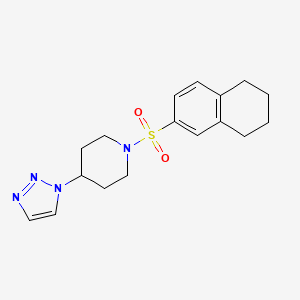 1-(5,6,7,8-tetrahydronaphthalene-2-sulfonyl)-4-(1H-1,2,3-triazol-1-yl)piperidine
