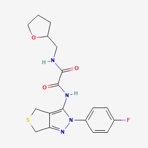 N-[2-(4-fluorophenyl)-2H,4H,6H-thieno[3,4-c]pyrazol-3-yl]-N'-[(oxolan-2-yl)methyl]ethanediamide
