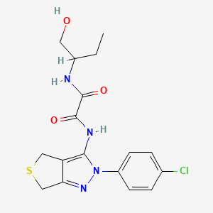 N'-[2-(4-chlorophenyl)-2H,4H,6H-thieno[3,4-c]pyrazol-3-yl]-N-(1-hydroxybutan-2-yl)ethanediamide