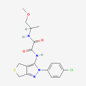 molecular formula C17H19ClN4O3S B6521326 N'-[2-(4-chlorophenyl)-2H,4H,6H-thieno[3,4-c]pyrazol-3-yl]-N-(1-methoxypropan-2-yl)ethanediamide CAS No. 946332-25-8