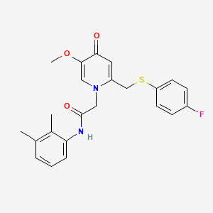 molecular formula C23H23FN2O3S B6521440 N-(2,3-dimethylphenyl)-2-(2-{[(4-fluorophenyl)sulfanyl]methyl}-5-methoxy-4-oxo-1,4-dihydropyridin-1-yl)acetamide CAS No. 920343-87-9