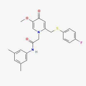 N-(3,5-dimethylphenyl)-2-(2-{[(4-fluorophenyl)sulfanyl]methyl}-5-methoxy-4-oxo-1,4-dihydropyridin-1-yl)acetamide