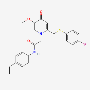 N-(4-ethylphenyl)-2-(2-{[(4-fluorophenyl)sulfanyl]methyl}-5-methoxy-4-oxo-1,4-dihydropyridin-1-yl)acetamide