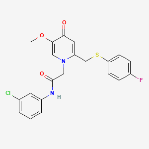 molecular formula C21H18ClFN2O3S B6521457 N-(3-chlorophenyl)-2-(2-{[(4-fluorophenyl)sulfanyl]methyl}-5-methoxy-4-oxo-1,4-dihydropyridin-1-yl)acetamide CAS No. 920411-89-8
