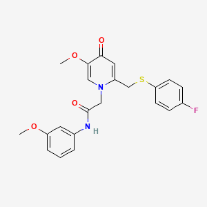 2-(2-{[(4-fluorophenyl)sulfanyl]methyl}-5-methoxy-4-oxo-1,4-dihydropyridin-1-yl)-N-(3-methoxyphenyl)acetamide