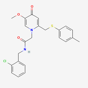 N-[(2-chlorophenyl)methyl]-2-(5-methoxy-2-{[(4-methylphenyl)sulfanyl]methyl}-4-oxo-1,4-dihydropyridin-1-yl)acetamide