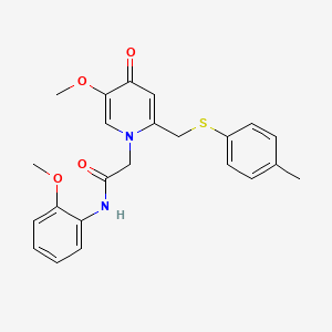 2-(5-methoxy-2-{[(4-methylphenyl)sulfanyl]methyl}-4-oxo-1,4-dihydropyridin-1-yl)-N-(2-methoxyphenyl)acetamide