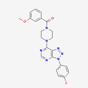 molecular formula C22H20FN7O2 B6521507 1-[3-(4-fluorophenyl)-3H-[1,2,3]triazolo[4,5-d]pyrimidin-7-yl]-4-(3-methoxybenzoyl)piperazine CAS No. 946344-87-2
