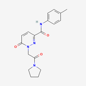 molecular formula C18H20N4O3 B6521526 N-(4-methylphenyl)-6-oxo-1-[2-oxo-2-(pyrrolidin-1-yl)ethyl]-1,6-dihydropyridazine-3-carboxamide CAS No. 933254-19-4