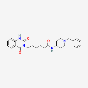 N-(1-benzylpiperidin-4-yl)-6-(2,4-dioxo-1,2,3,4-tetrahydroquinazolin-3-yl)hexanamide