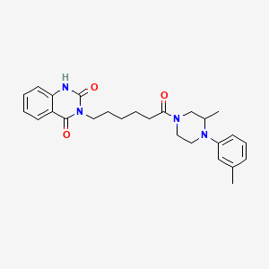 molecular formula C26H32N4O3 B6521777 3-{6-[3-methyl-4-(3-methylphenyl)piperazin-1-yl]-6-oxohexyl}-1,2,3,4-tetrahydroquinazoline-2,4-dione CAS No. 896383-82-7