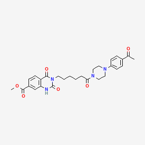 methyl 3-{6-[4-(4-acetylphenyl)piperazin-1-yl]-6-oxohexyl}-2,4-dioxo-1,2,3,4-tetrahydroquinazoline-7-carboxylate