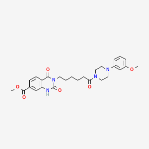 methyl 3-{6-[4-(3-methoxyphenyl)piperazin-1-yl]-6-oxohexyl}-2,4-dioxo-1,2,3,4-tetrahydroquinazoline-7-carboxylate