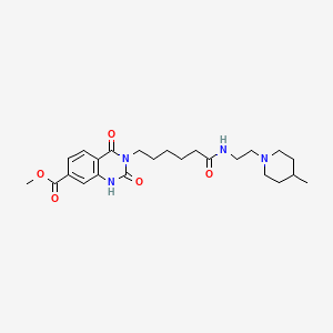 molecular formula C24H34N4O5 B6521874 methyl 3-(5-{[2-(4-methylpiperidin-1-yl)ethyl]carbamoyl}pentyl)-2,4-dioxo-1,2,3,4-tetrahydroquinazoline-7-carboxylate CAS No. 896371-78-1