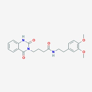 molecular formula C22H25N3O5 B6521882 N-[2-(3,4-dimethoxyphenyl)ethyl]-4-(2,4-dioxo-1,2,3,4-tetrahydroquinazolin-3-yl)butanamide CAS No. 896373-21-0